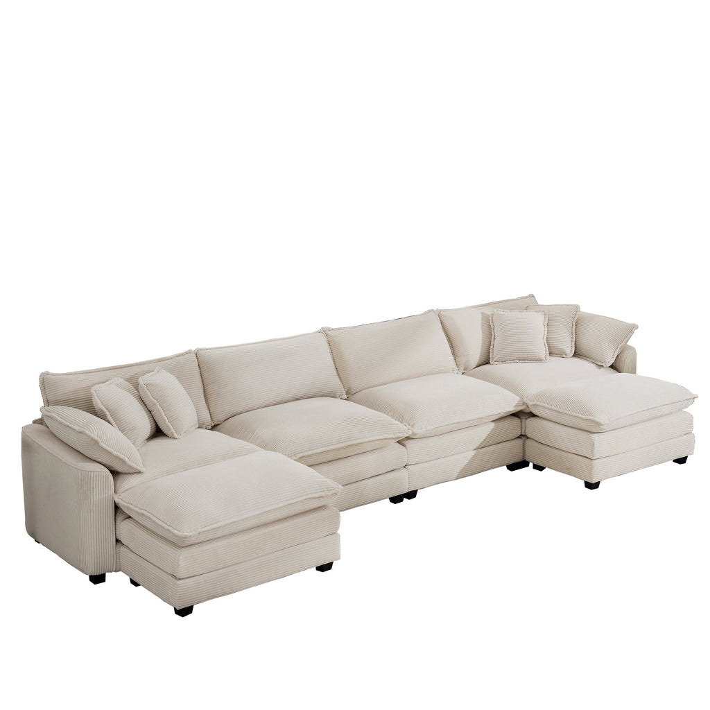 Cloud - Like Comfy Soft Upholstered 4 Seater Modular Sofa