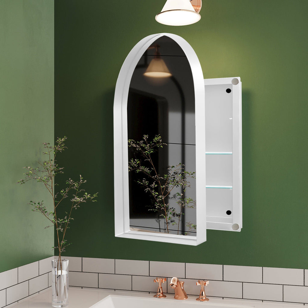 24x36 Inch Arched Recessed Medicine Cabinet