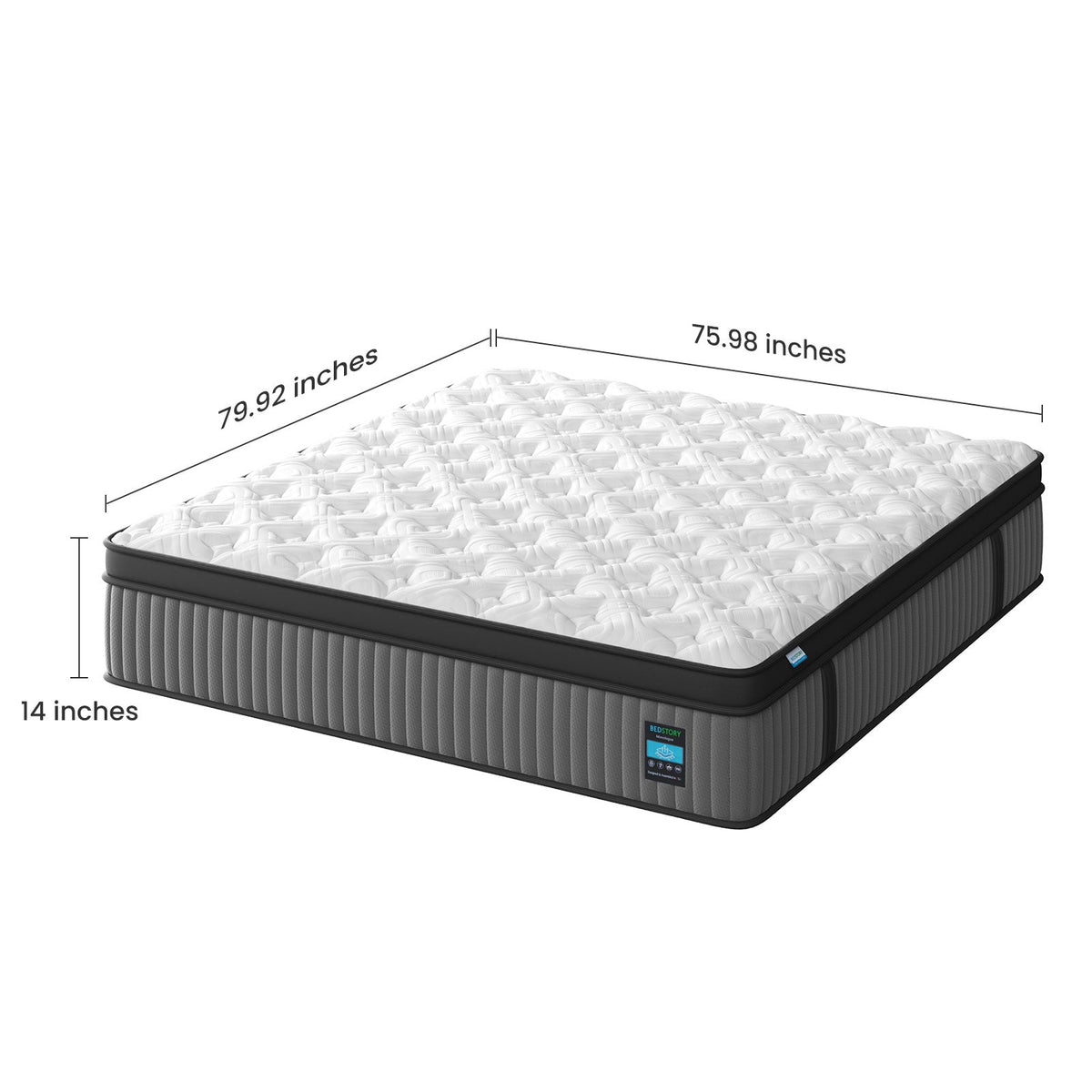 14 Inch Hybrid Mattress King – Memory Foam & Pocket Spring Bed