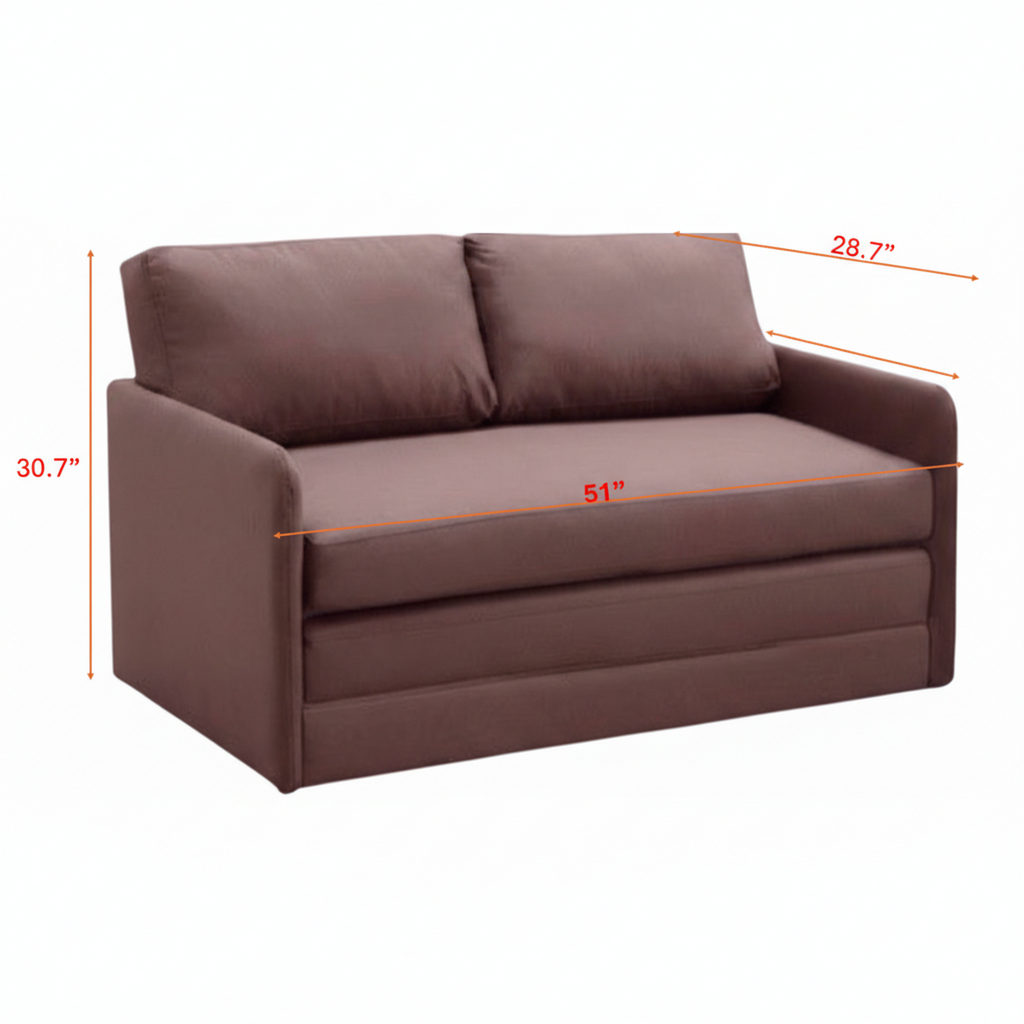 Kathy Collection Modern Upholstered Loveseat Sleeper