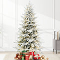 8FT PE+PVC Flocked Artificial Christmas Tree