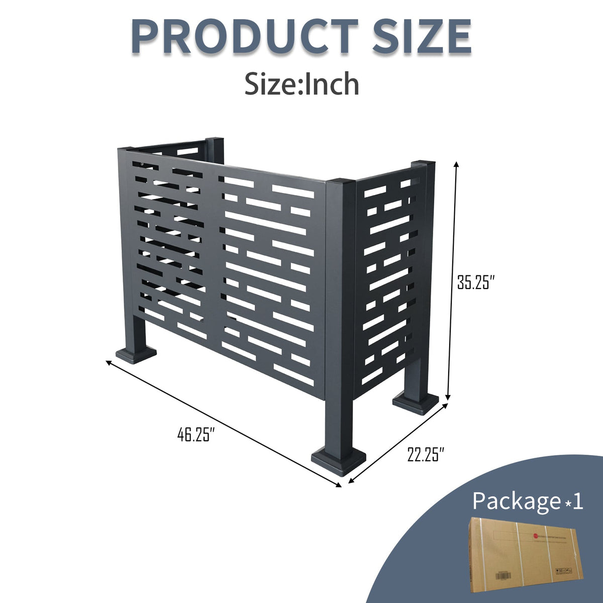 4ft x 2ft Air Conditioner Fence for Outdoor Units