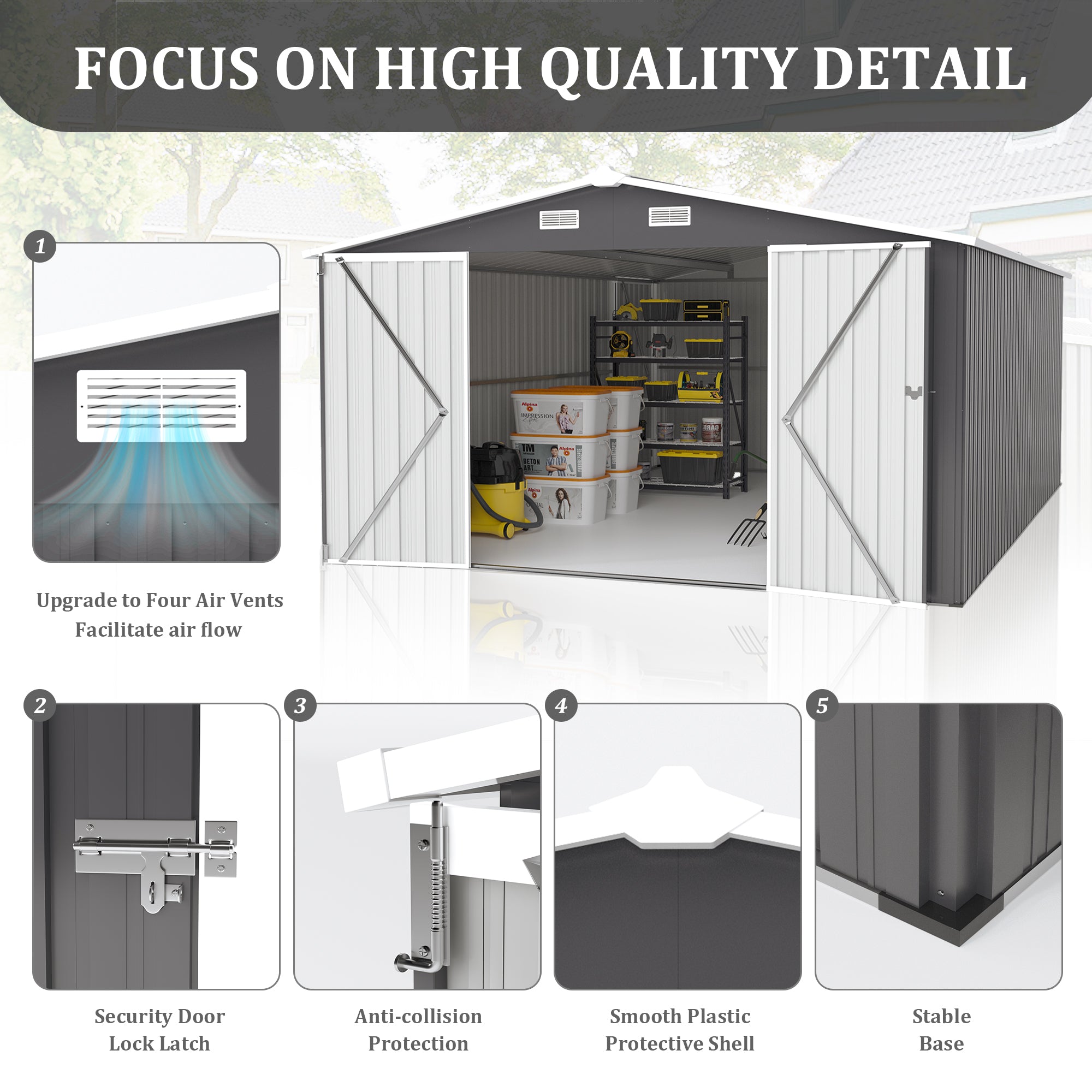 Campcraft Outdoor Storage Shed 10×14 FT