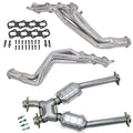 BBK 96-98 Ford Mustang Cobra 1-5/8 Long Tube Headers w/High Flow Catted X-Pipe (Silver Ceramic) 15323