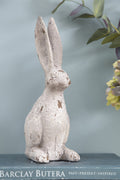 Weathered Cement Rabbit Statue