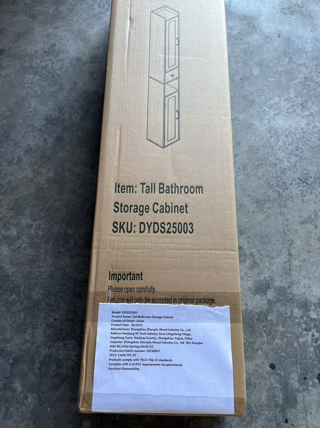 67.51" Tall Bathroom Storage Cabinet