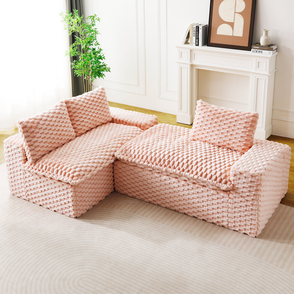 Pink Turtle Velvet Versatile Sofa