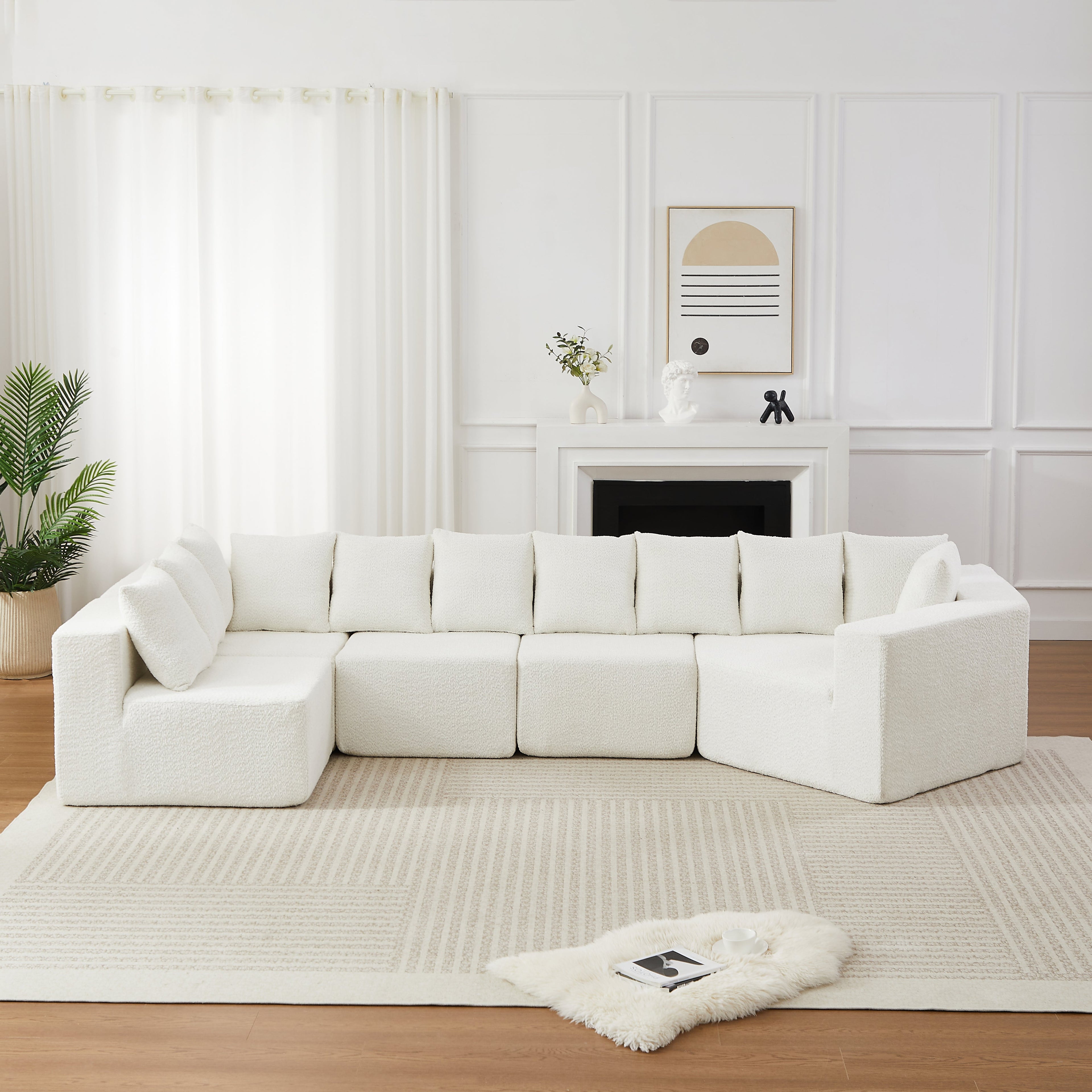 151.6-Inch Extra-Large L-Shaped Modular Sofa