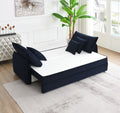 Irina Blue Velvet Sleeper Sectional Sofa