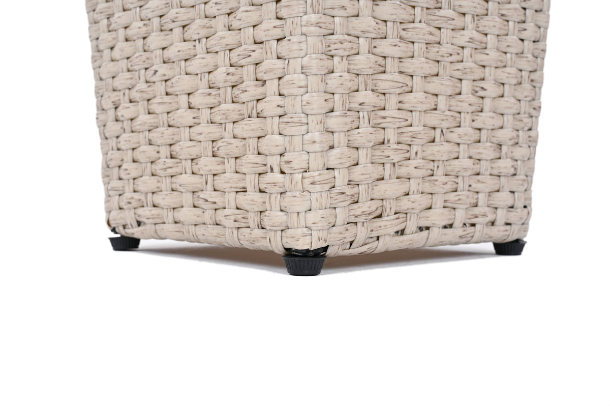 Outdoor PE Wicker Flower Pots, 2-Pcs Set