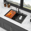 36" Drop-in Workstation Gunmetal Sink