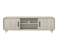 1pc TV Stand - Contemporary Light Wood Finish with Sliding Doors