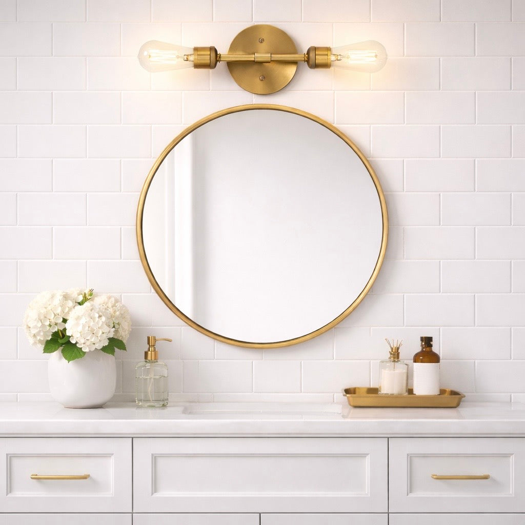 Reverie Double Lights Bathroom Wall Sconce