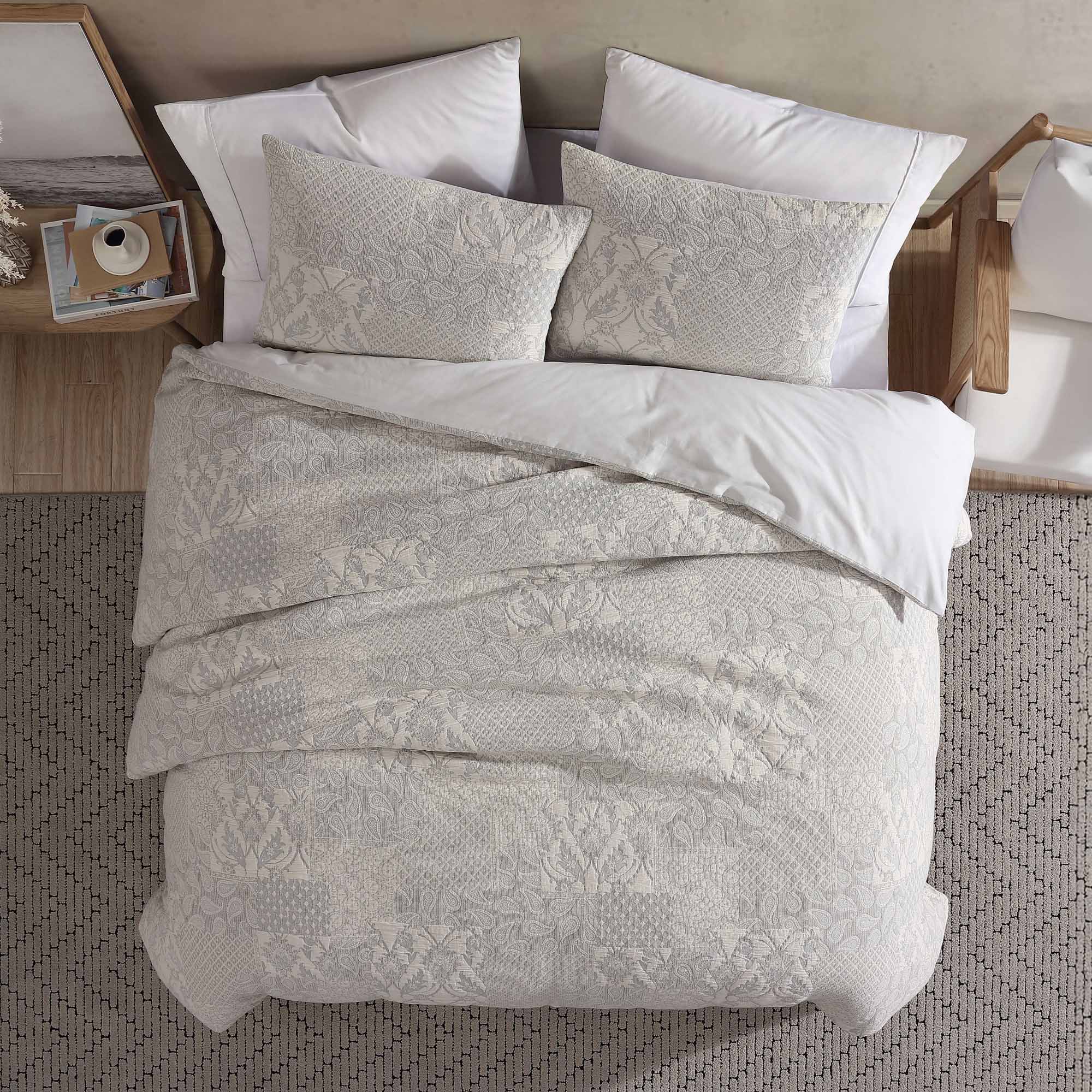 Paisley 3 Piece Queen Comforter Cover Set