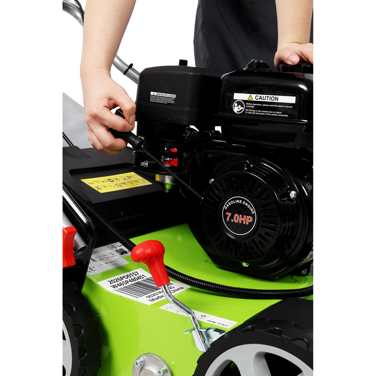 PROGREEN Gasoline Engine Scarifier 2in1 Function Dethatcher/Scarifier, 16in Width