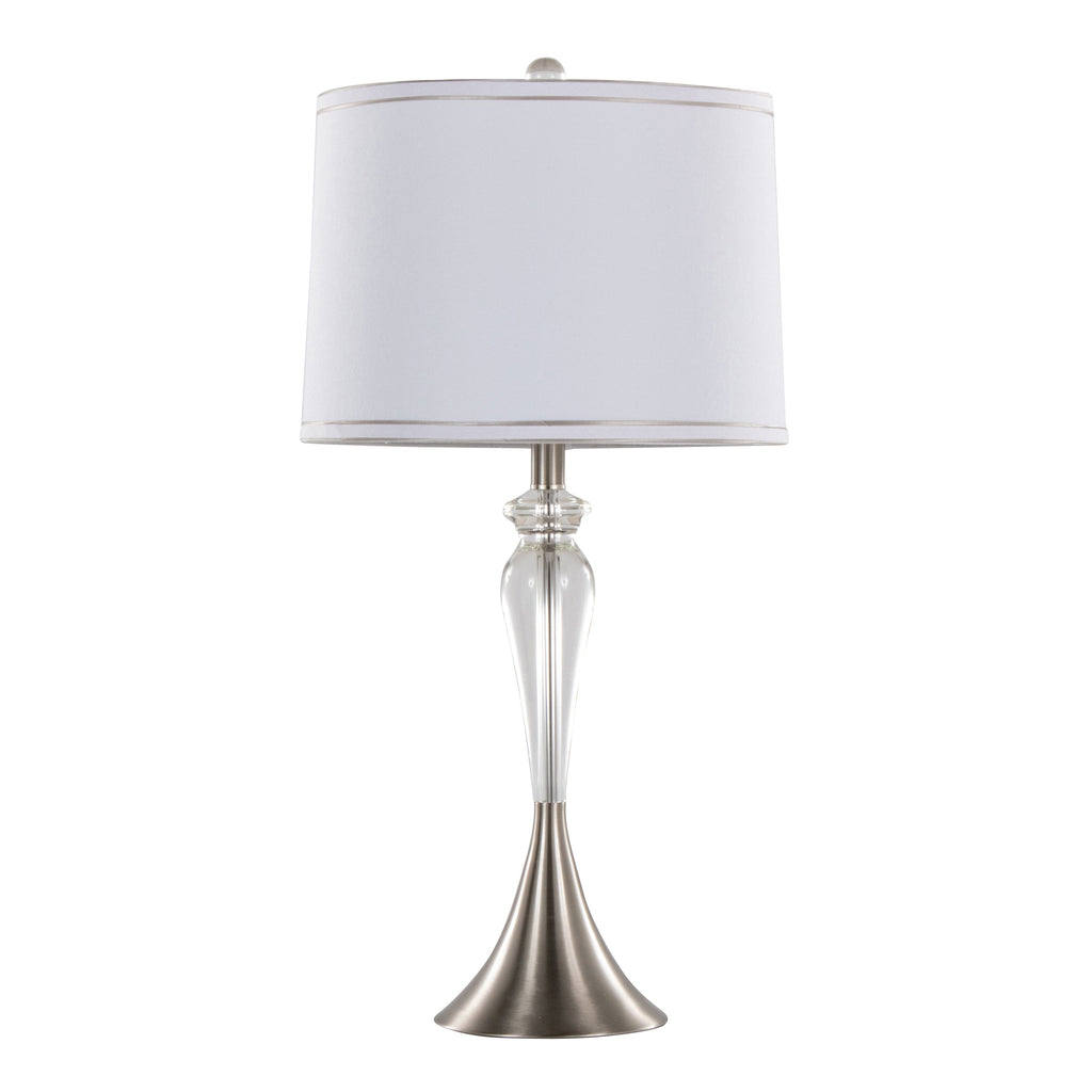 28" Contemporary Crystal Table Lamp Set