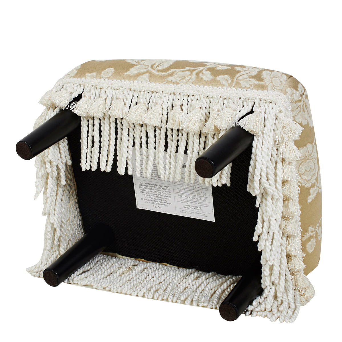 Fiona Accent Footstool Ottoman, Champagne