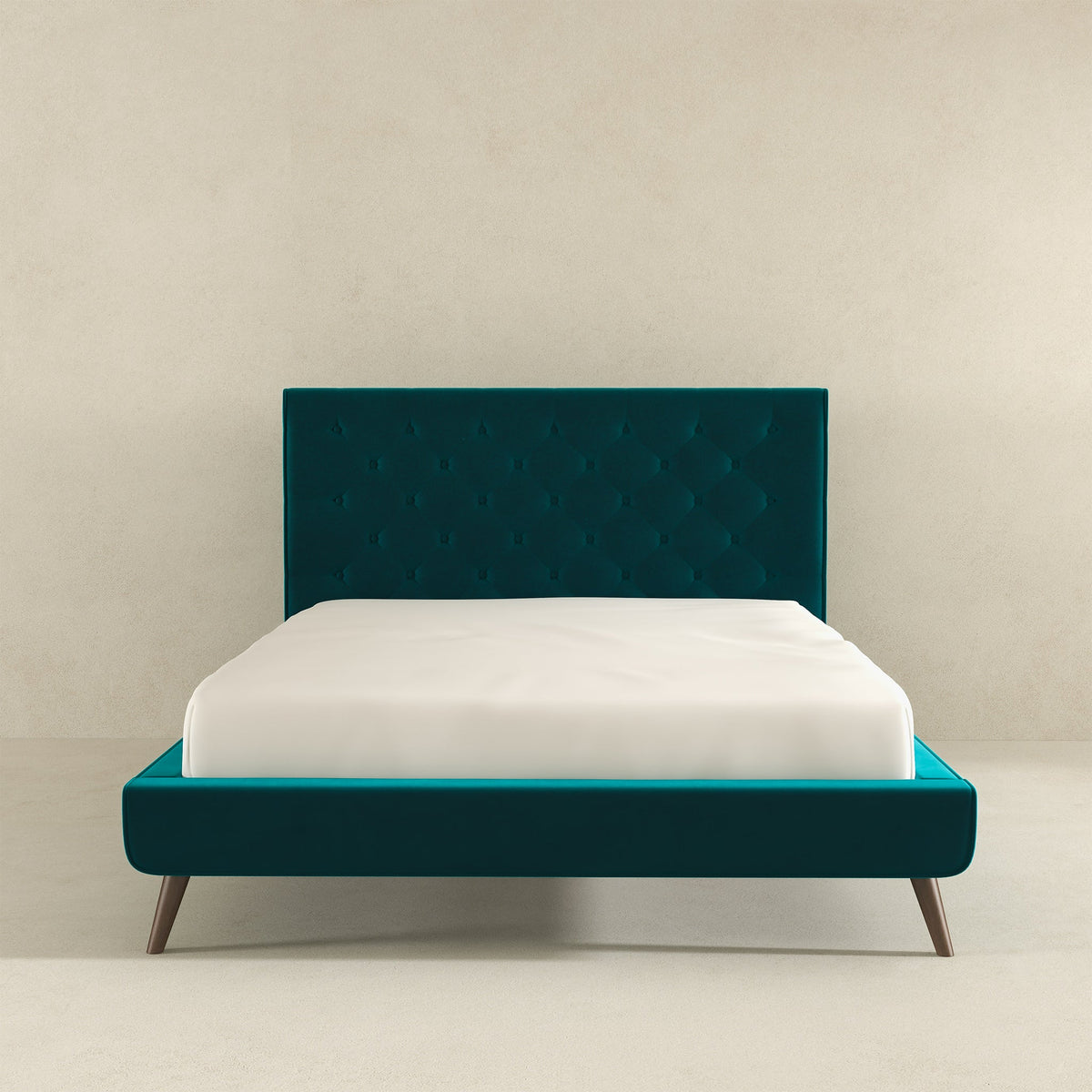 Dillon Velvet Platform Bed Queen