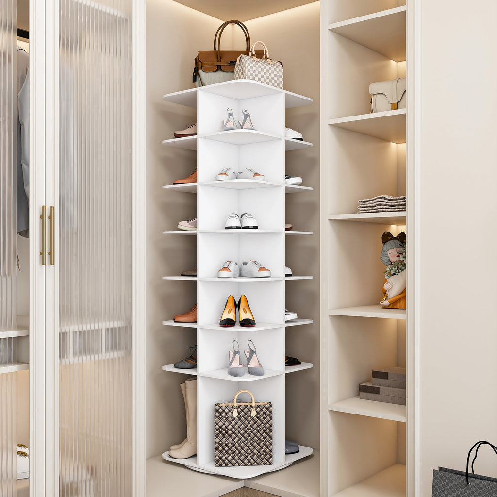 7-Tier Rotating Shoe Rack Tower
