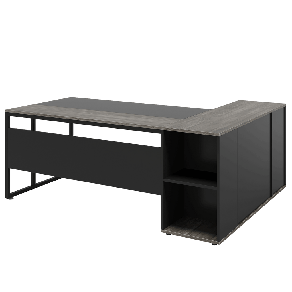 71 Inch Executive Desk with Cabinet Storage