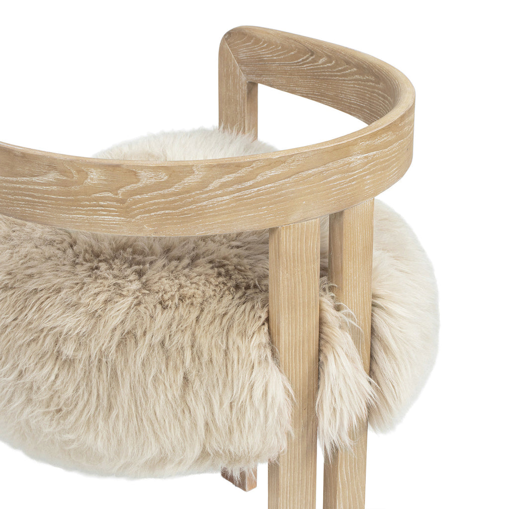 Millwick 21" Low Back Genuine Fur Dining Chair