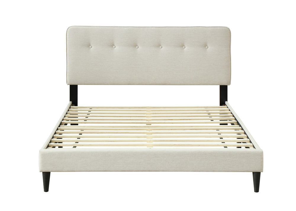 Full Sized Upholstered Bed in a Box with USB