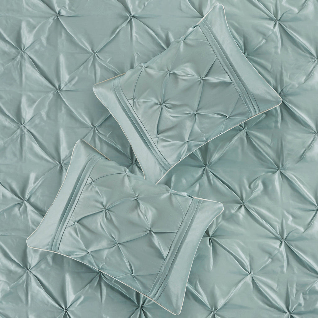 7 Piece Tufted Comforter Set Seafoam Cal King