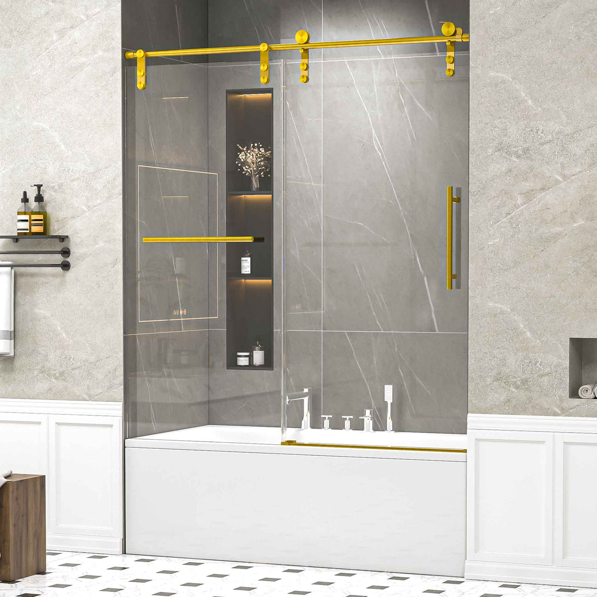 Frameless Single Sliding Shower Doors