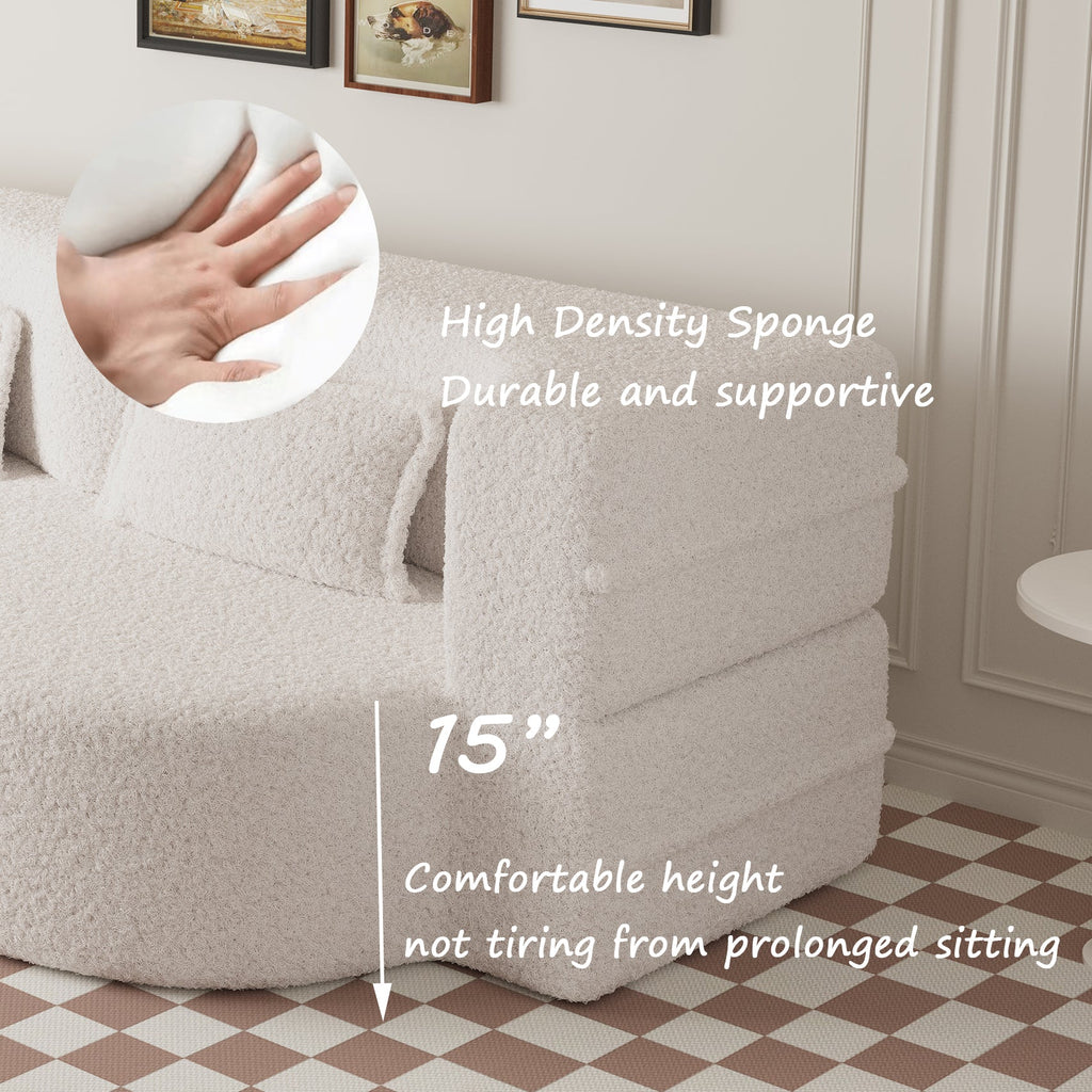 Modern Floor Sofa with 2 Pillows
