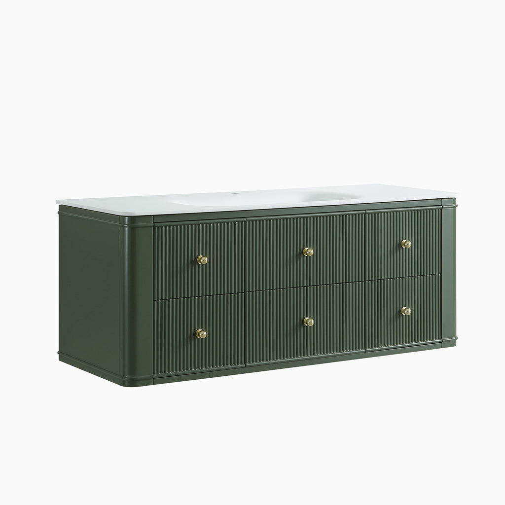 48" Wall Mounted & Floating Single Bathroom Vanity