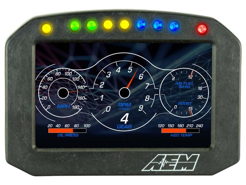 AEM CD-5G Carbon Flush Digital Dash Display w/ Internal 20Hz GPS & Antenna 30-5602F