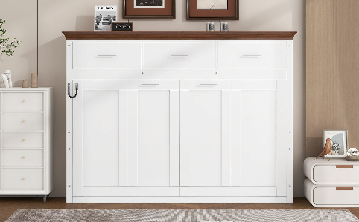 Twin Size Murphy Bed with 3 Drawers