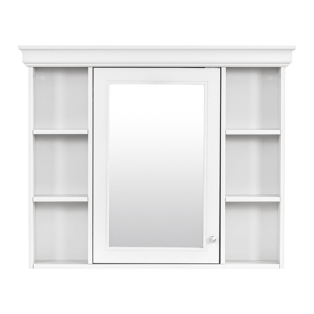 35" x 28" White Wall Mounted Bathroom Storage Cabinet