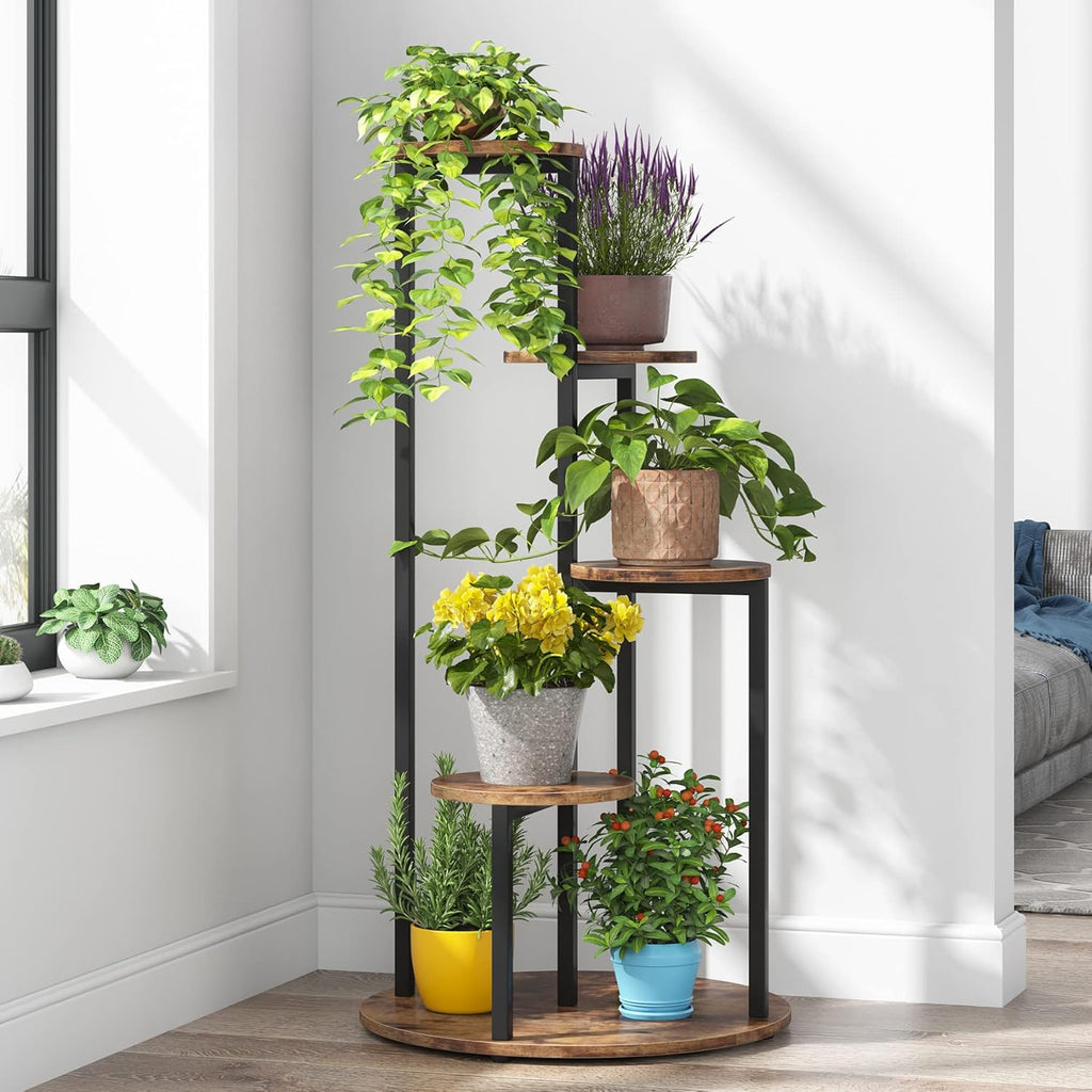 40.94" Height 4-Tier Rustic Plant Stand