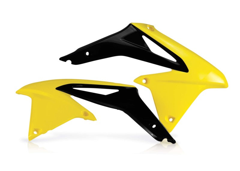 Acerbis 08-17 Suzuki RMZ450 Radiator Shroud - Yellow/Black 2113861017