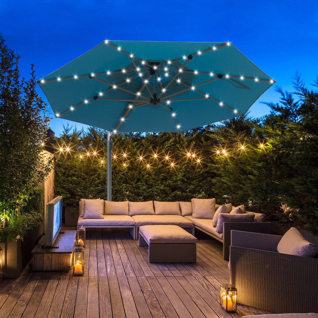 Round Cantilever Umbrella with Center Pole - Lake