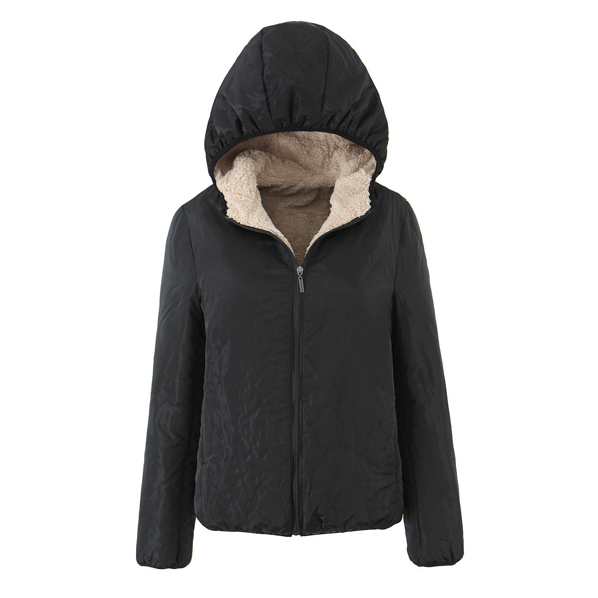Womens Mid-Length Hooded Cotton-Padded Coat