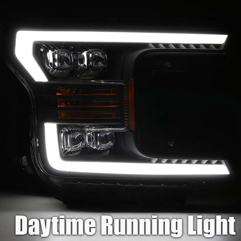 AlphaRex 18-19 Ford F-150 NOVA LED Proj Headlights Plank Style Matte Black w/Activ Light/Seq Signal 880182 *Discontinued