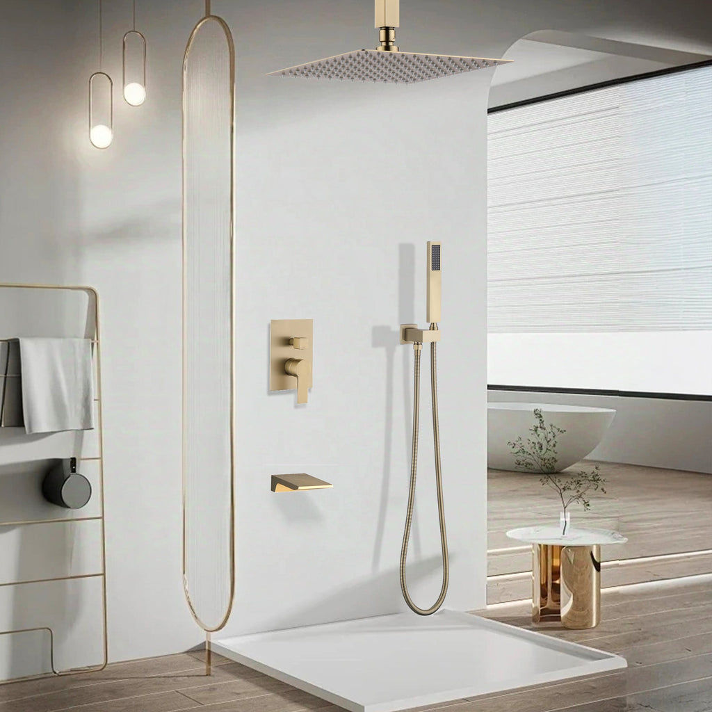 10 Inch Shower System with Rain Shower Faucet Set