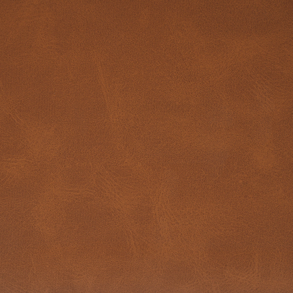 Upholstered PU Leather Ottoman, Solid Wooden Legs