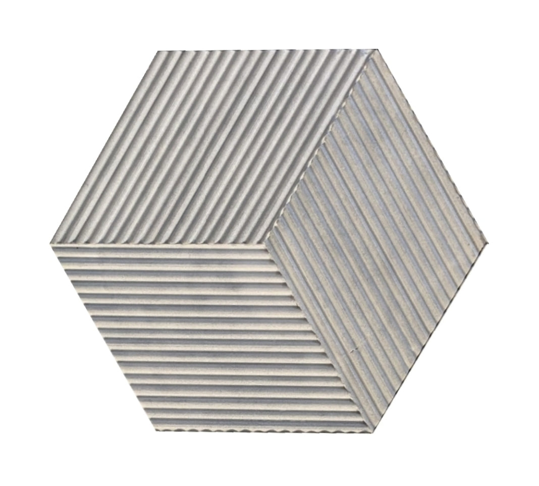 Hexagon Carrara Gray Marble Wall Décor