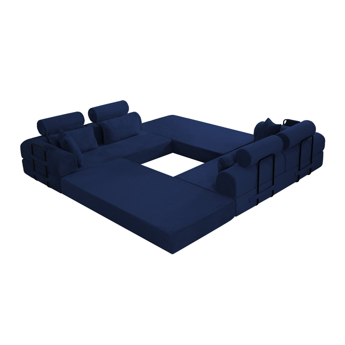 L Shape Modular Sectional Sofa - Blue