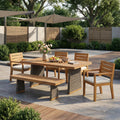 6 Pieces Outdoor Acacia Wood Dining Set