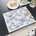 Pastoral French-style Fabric Lace Placemat And Napkin Ring Set
