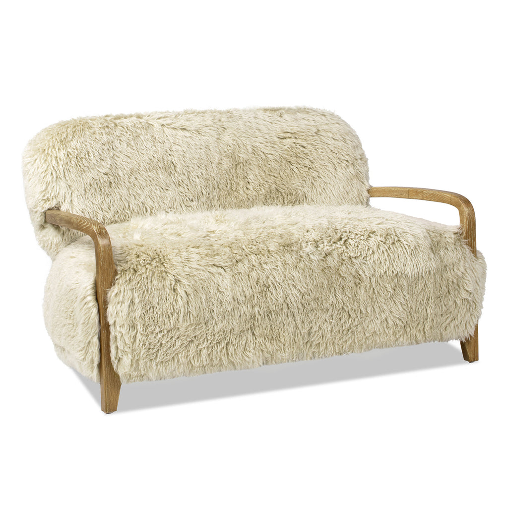 Enchante 52.5" New Zealand Sheepskin Accent Loveseat