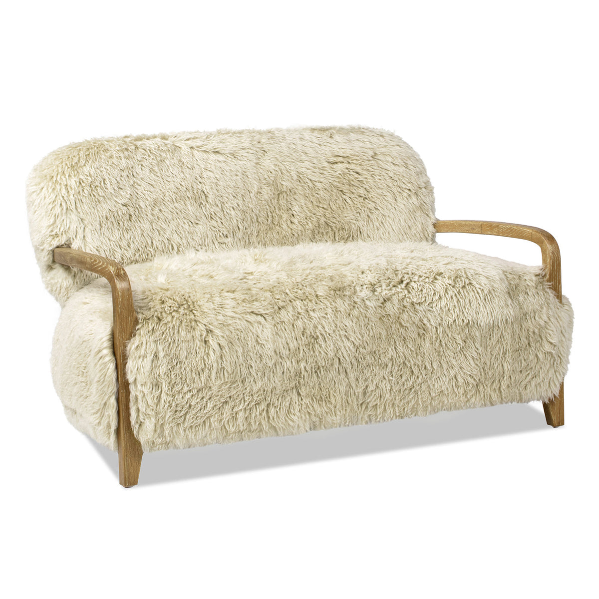 Enchante 52.5" New Zealand Sheepskin Accent Loveseat