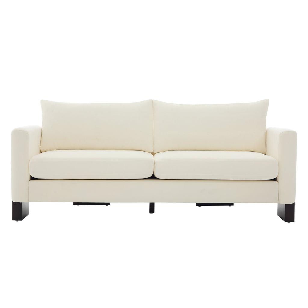 Modern 3-Seater Sofa with Rubberwood Legs