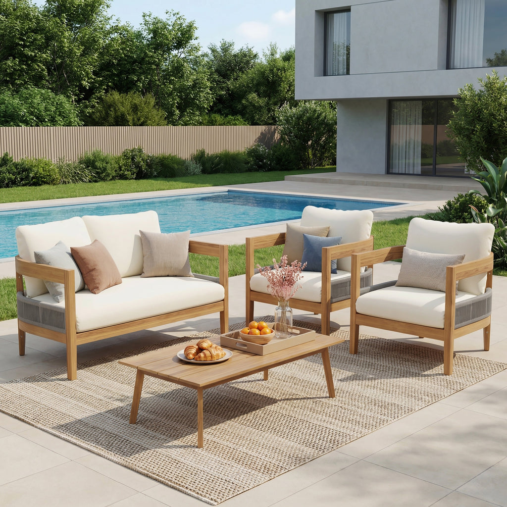 Porto Outdoor 4-Piece Chat Set