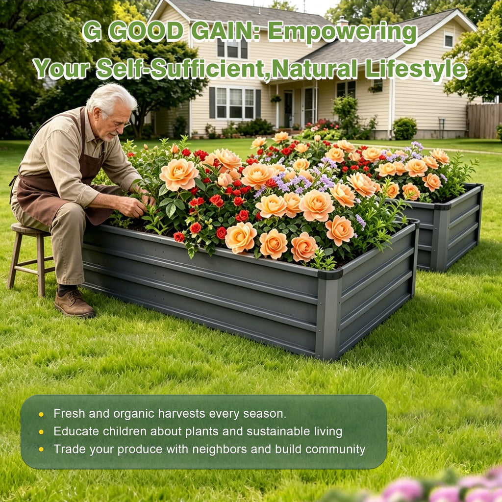 6x3x1ft 2pcs Large Garden Bed Kit
