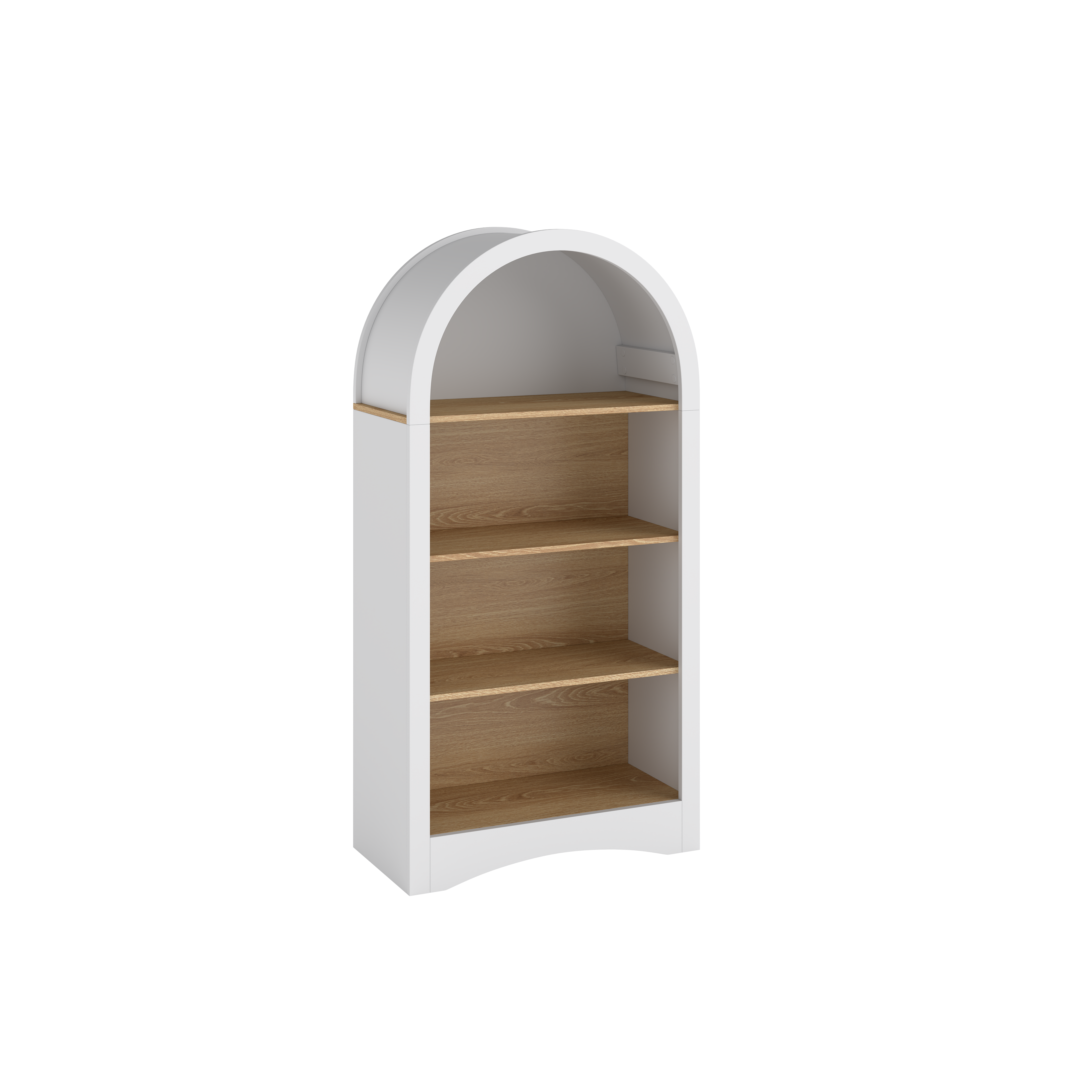 47" Freestanding Display Rack with Woodgrain Shelves